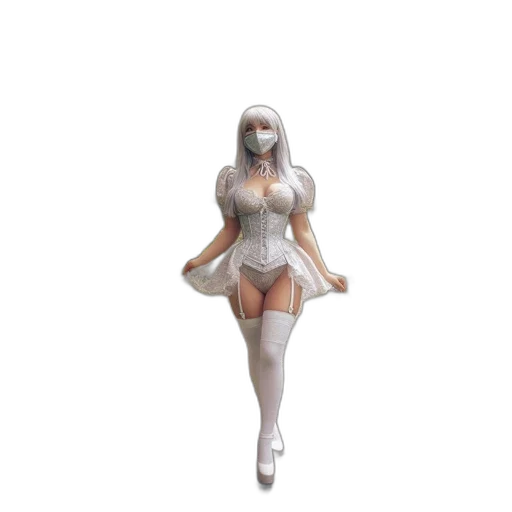 robot, mask, dress, 3d render transparent PNG cut-out