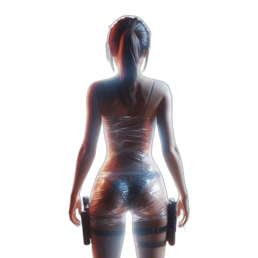 dress, robot, concept art, cyberpunk transparent PNG cut-out