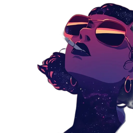 concept art, cyberpunk, vaporwave, cartoon transparent PNG cut-out