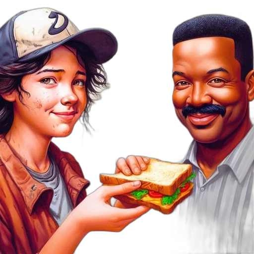 food, concept art, comic book art, photorealistic transparent PNG cut-out