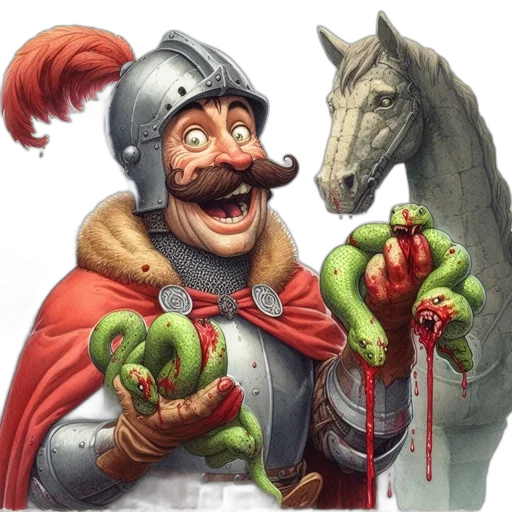 dragon, food, sword, fantasy art transparent PNG cut-out