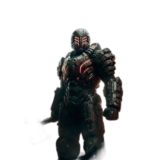 robot, creature, weapon, staff transparent PNG cut-out