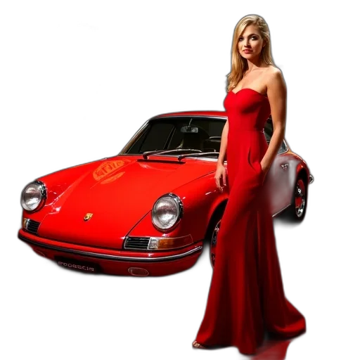 dress, car, jewelry, photorealistic transparent PNG cut-out