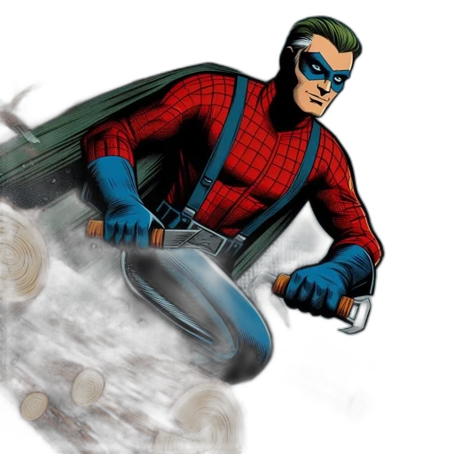 comic book art, concept art, cartoon, 3d render transparent PNG cut-out