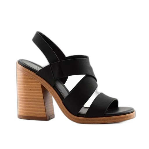 shoes, black, women, sandal transparent PNG cut-out