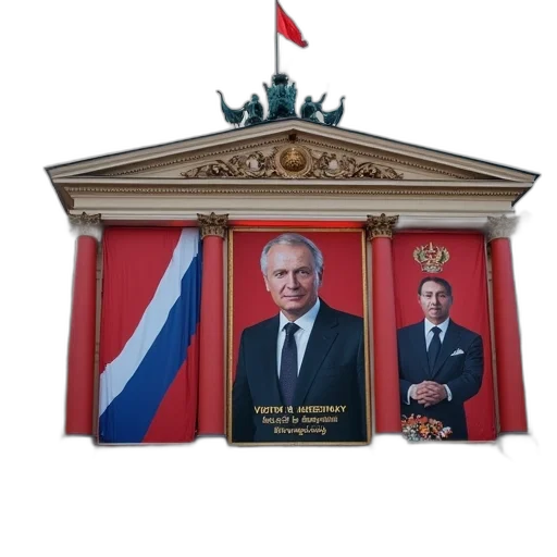 banner, portraits, russian, president transparent PNG cut-out