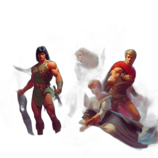 concept art, fantasy art, 3d render, pixel art transparent PNG cut-out