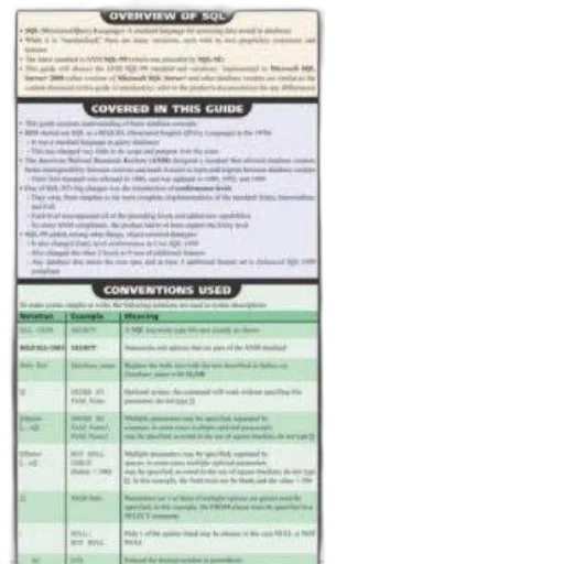comprehensive, sql, guide, sections transparent PNG cut-out