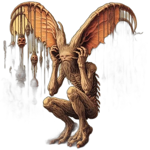 dragon, creature, staff, mask transparent PNG cut-out
