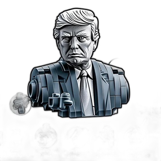 robot, weapon, staff, comic book art transparent PNG cut-out
