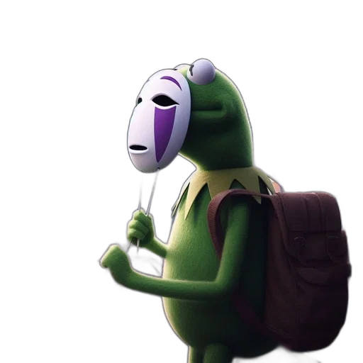 robot, jacket, creature, staff transparent PNG cut-out