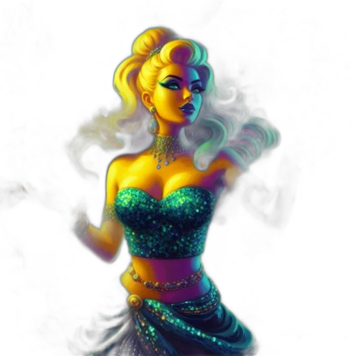 dress, fantasy art, concept art, comic book art transparent PNG cut-out