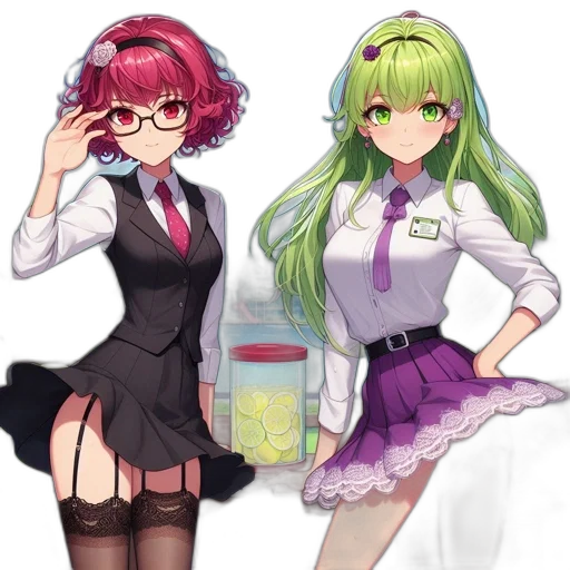 dress, anime, pixel art, concept art transparent PNG cut-out
