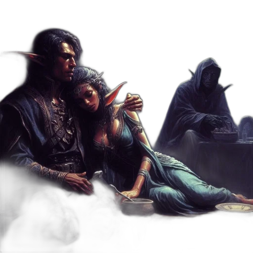 fantasy art, concept art, comic book art, oil painting transparent PNG cut-out