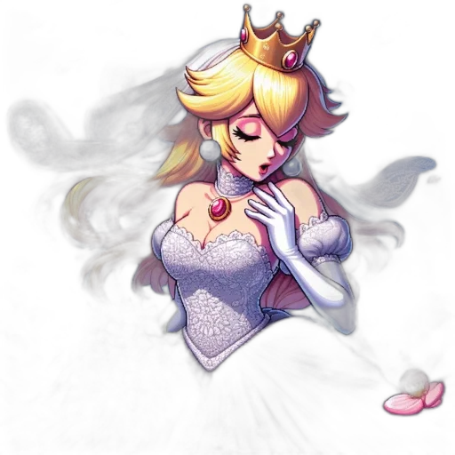 crown, dress, staff, concept art transparent PNG cut-out
