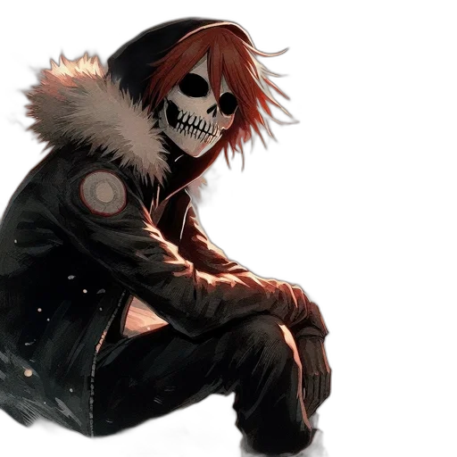 jacket, mask, concept art, comic book art transparent PNG cut-out