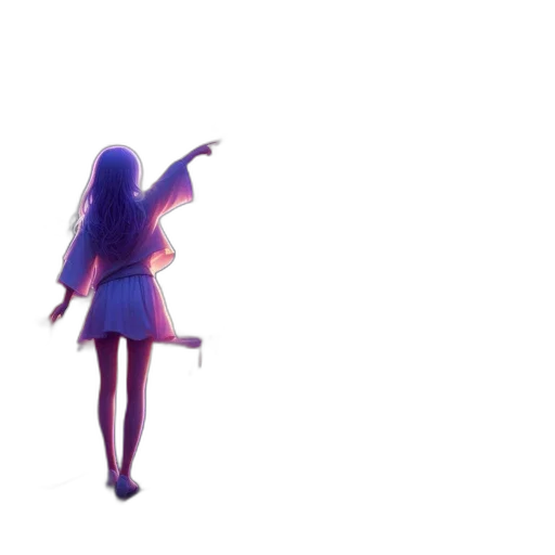 dress, umbrella, hair, creature transparent PNG cut-out