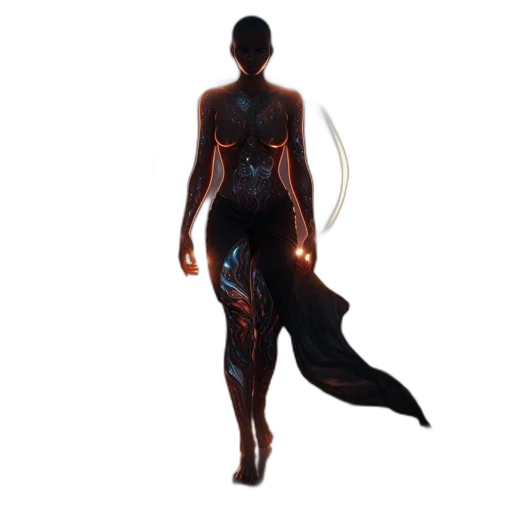 dress, creature, staff, animal transparent PNG cut-out
