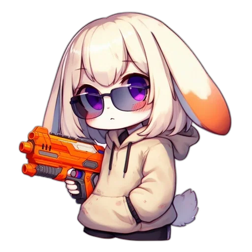 weapon, jacket, animal, staff transparent PNG cut-out