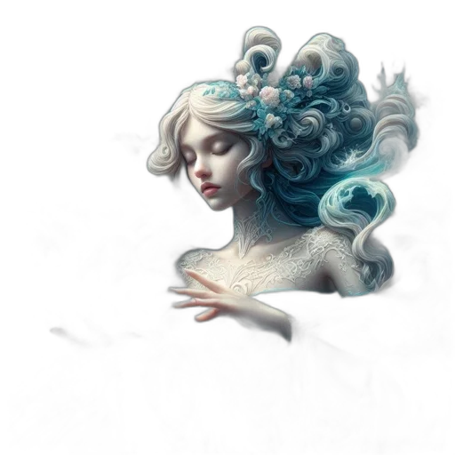 hair, dress, crown, face transparent PNG cut-out