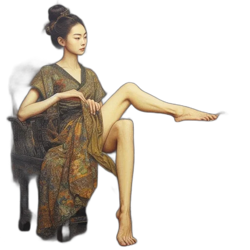 dress, jewelry, shoes, staff transparent PNG cut-out