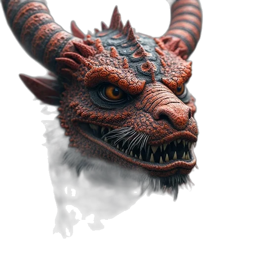 dragon, creature, mask, animal transparent PNG cut-out