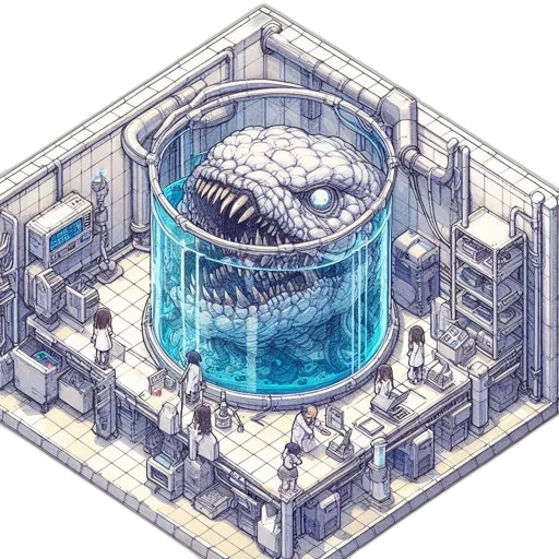 building, robot, concept art, cyberpunk transparent PNG cut-out