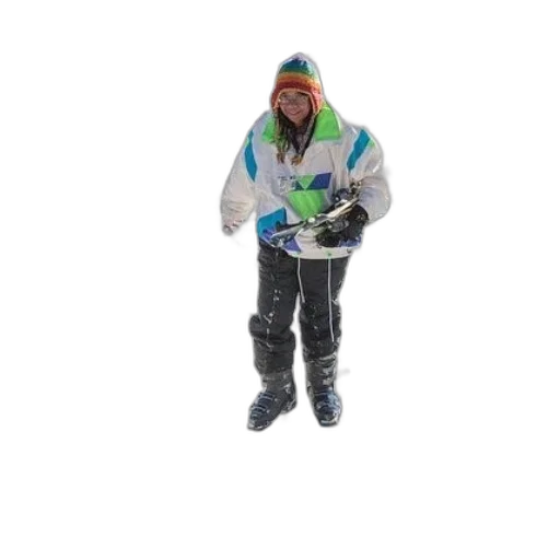 jacket, staff, snow, person transparent PNG cut-out