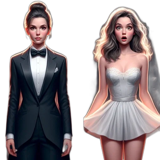 dress, concept art, 3d render, cartoon transparent PNG cut-out