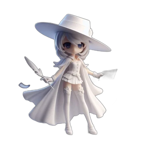 staff, hat, dress, weapon transparent PNG cut-out