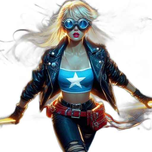 jacket, comic book art, concept art, cyberpunk transparent PNG cut-out