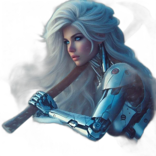 sword, staff, weapon, robot transparent PNG cut-out
