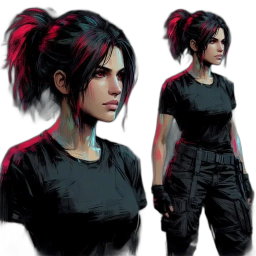 jacket, concept art, comic book art, cyberpunk transparent PNG cut-out
