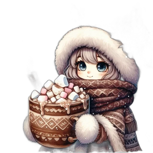 hat, food, staff, jacket transparent PNG cut-out