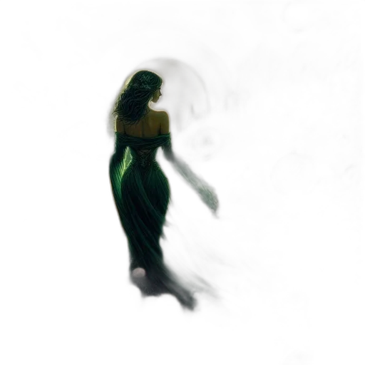 dress, creature, mask, staff transparent PNG cut-out