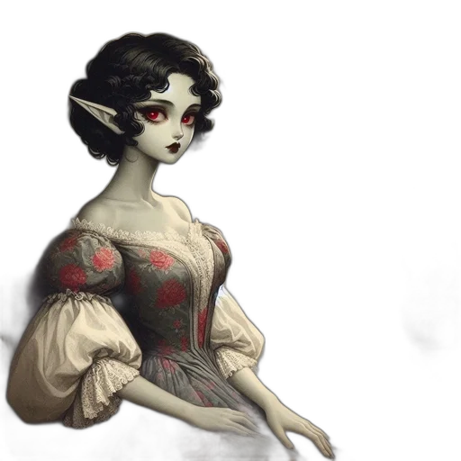 dress, staff, fantasy art, concept art transparent PNG cut-out