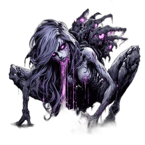 creature, hair, staff, concept art transparent PNG cut-out