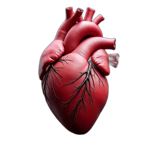 3d render, photorealistic, cardiacs, heart transparent PNG cut-out