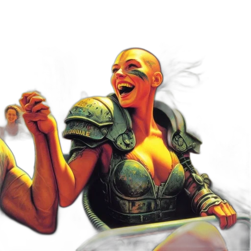 weapon, sword, face, comic book art transparent PNG cut-out