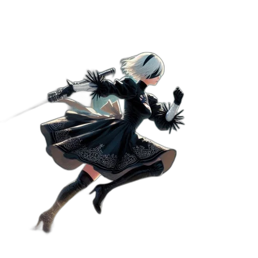 sword, weapon, staff, robot transparent PNG cut-out