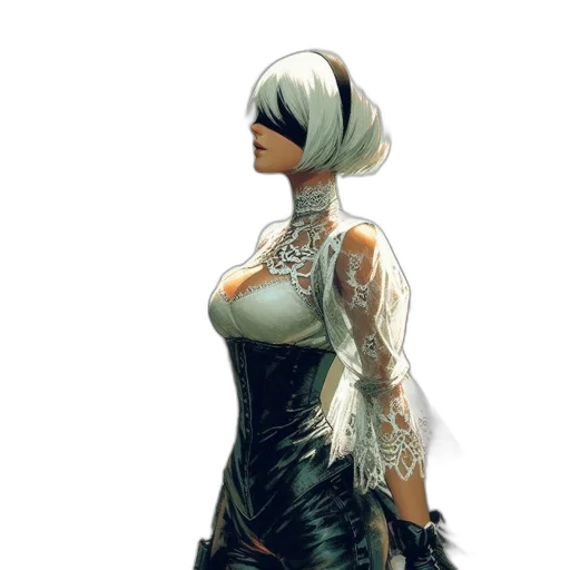 dress, mask, face, concept art transparent PNG cut-out