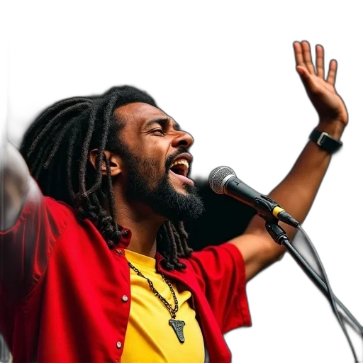 close-up, man, dreadlocks, wearing transparent PNG cut-out