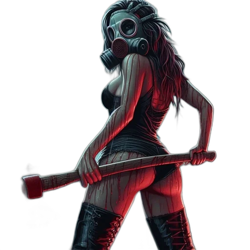 mask, robot, creature, weapon transparent PNG cut-out