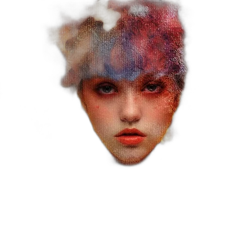 face, mask, crown, hair transparent PNG cut-out