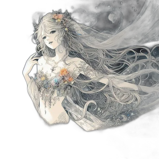 dress, jewelry, crown, flower transparent PNG cut-out
