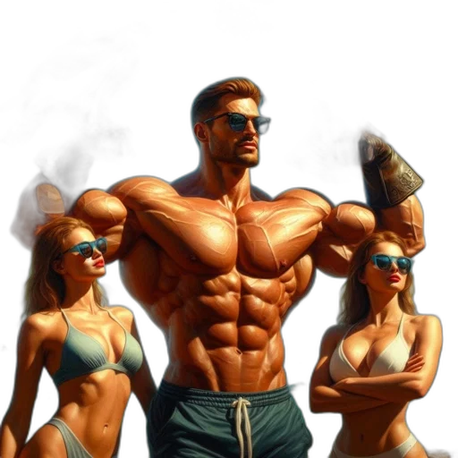 concept art, comic book art, fantasy art, cyberpunk transparent PNG cut-out