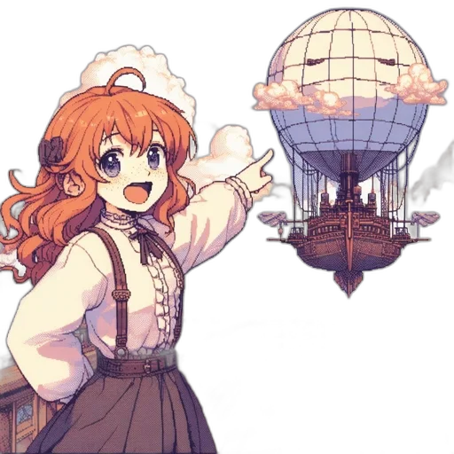 umbrella, staff, dress, hat transparent PNG cut-out