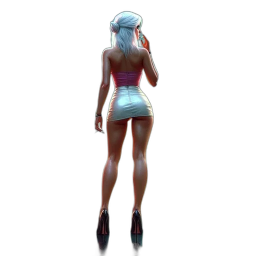 dress, staff, robot, hat transparent PNG cut-out