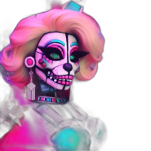 robot, mask, face, vaporwave transparent PNG cut-out