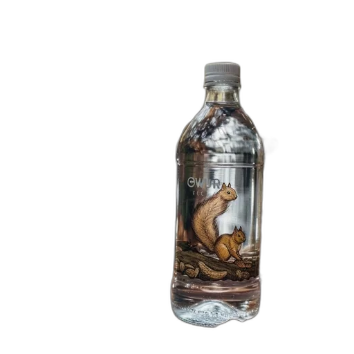 bottle, dragon, animal, 3d render transparent PNG cut-out